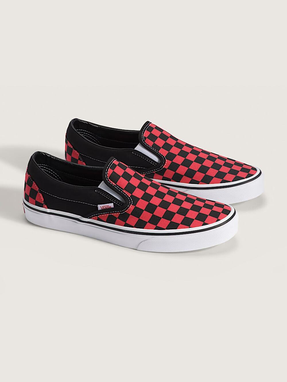 Vans Classic Slip-On Checkerboard Shoe Haze Red Women Size 8 NWB